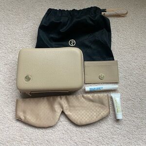 [NWT] Giorgio Armani Champagne Hard Shell Amenity Kit